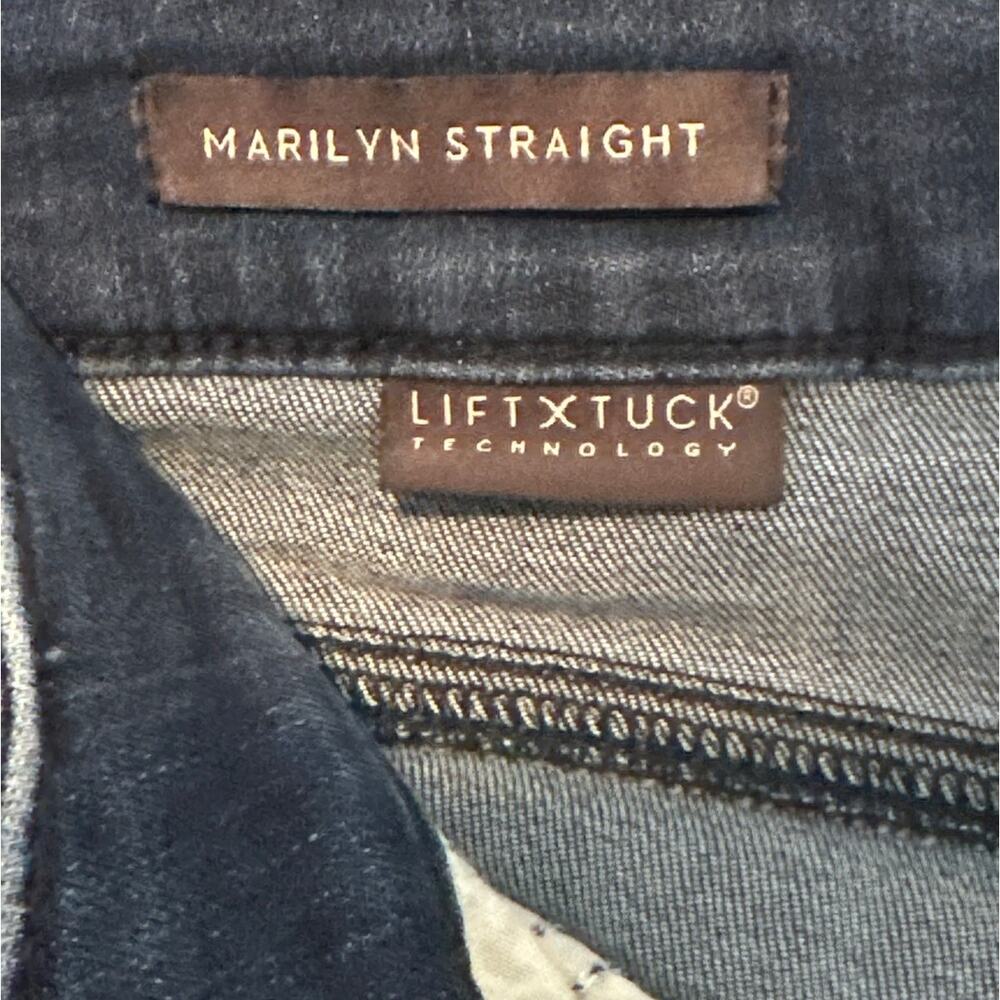 NYDJ Marilyn Straight Leg Jeans Lift Tuck Technology Blue Denim Stretch Sz 14 - Picture 5 of 11